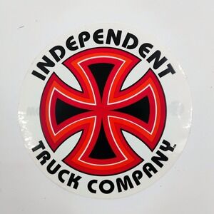 INDEPENDENT Truck Company Large Round Sticker 6x6 Vintage 1990's Skateboarding
